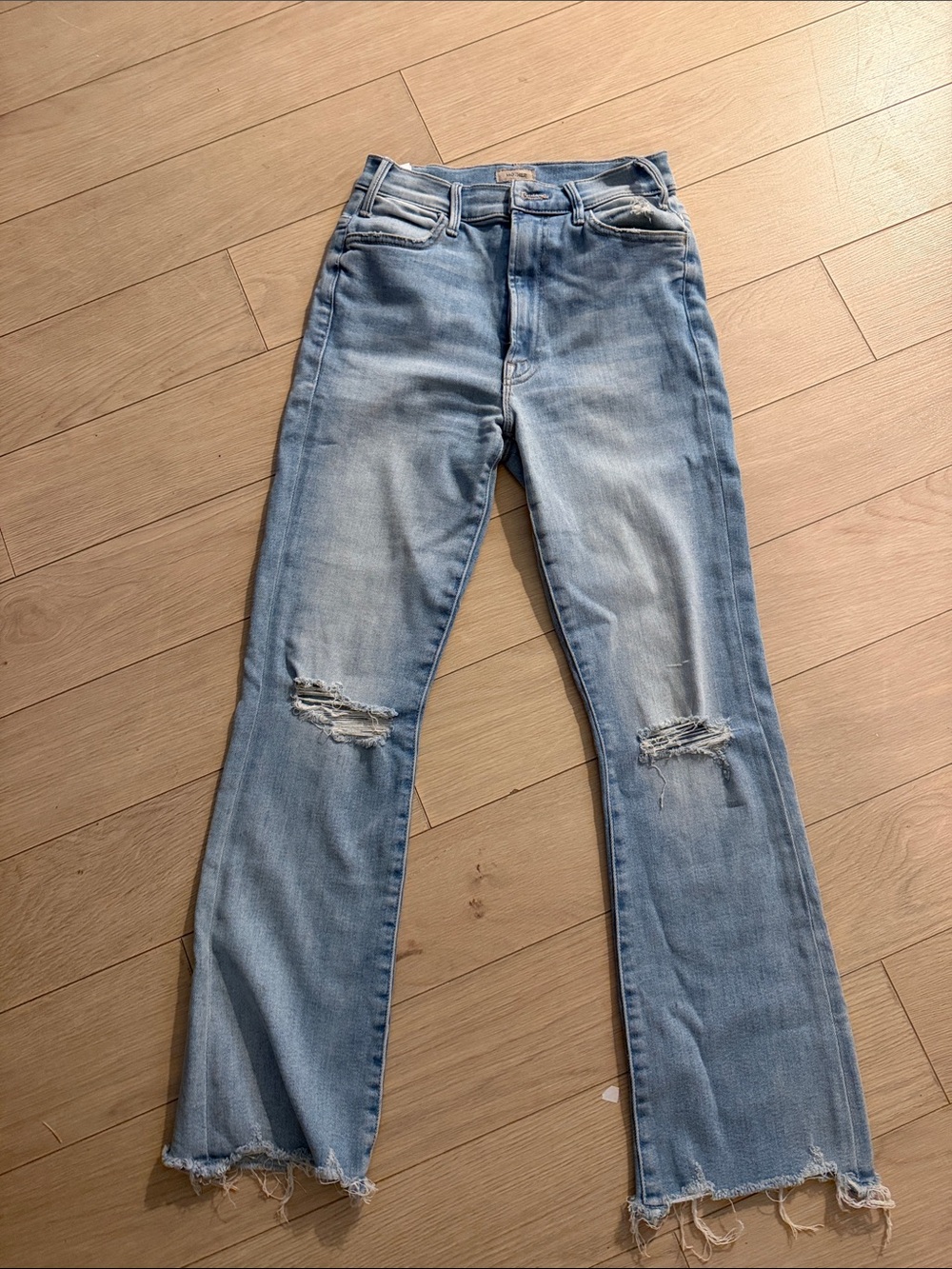 Mother Brand Blue Distressed Jeans